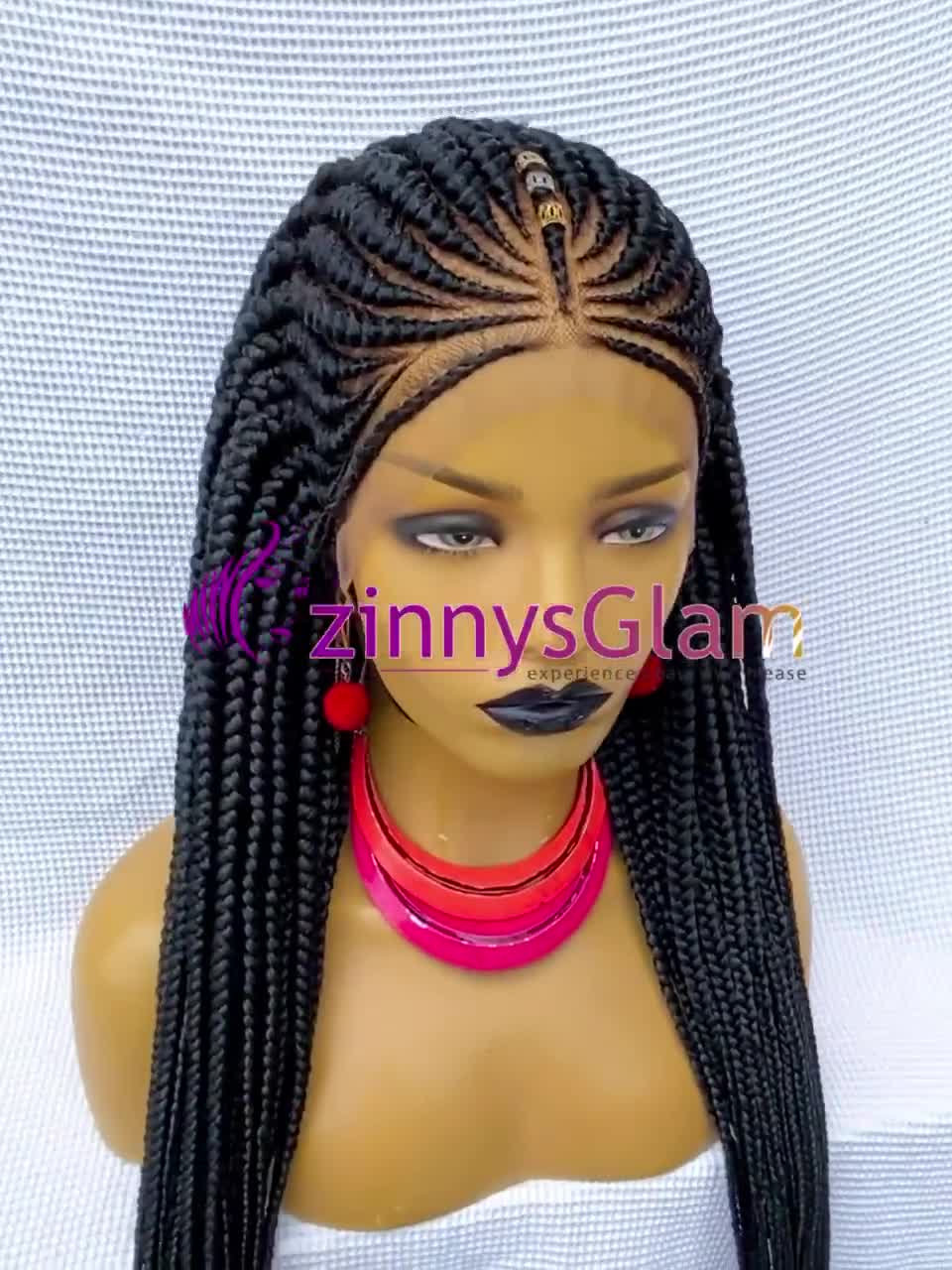 Fully Handtied Braids Cornrow Wig Black/Brown/Blonde Color Braided Box  Braids Lace Front Wig With Baby Hair For America Africa Women From  Newfantasyhair, $42.97