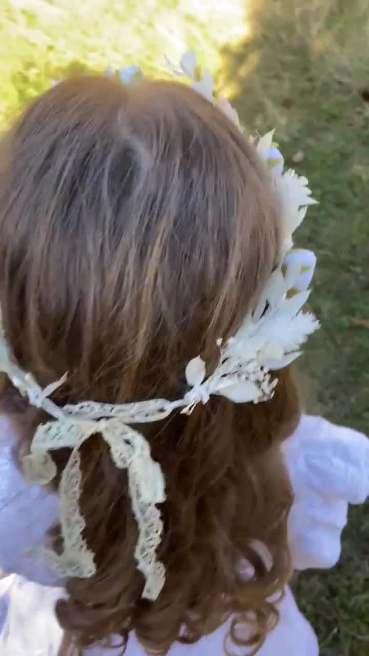 CERCHIETTO FIORI PER sposa ,fatta a mano. Flower band for bride