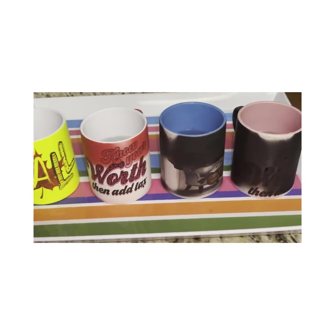 12oz Sublimation Coffee Tumbler/Camp Mug with Handle and Straw)