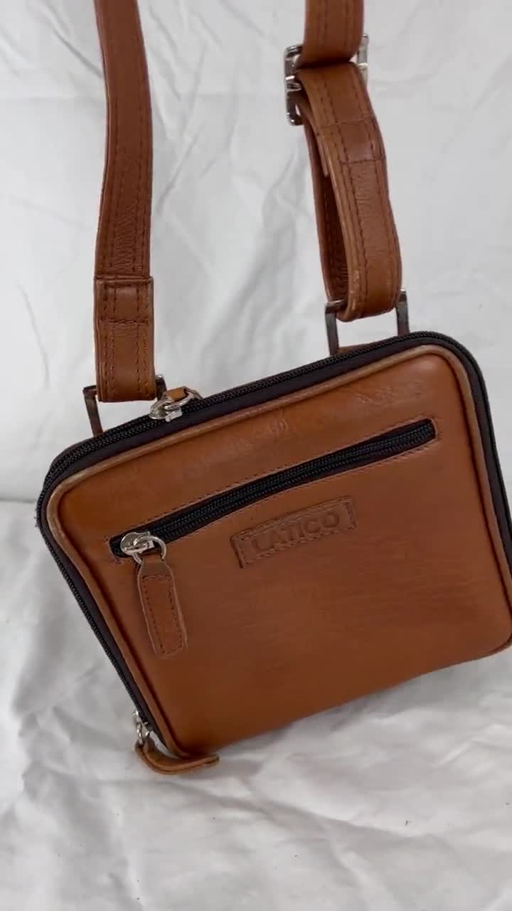 LATICO Tan Leather Crossbody Shoulder Bag Made in Colombia