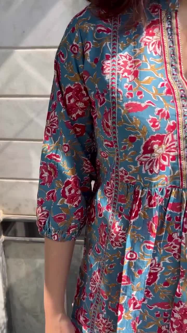 jaipuri hand block print kurti / jaipuri cotton suit wholesale / jaipuri  boutique suit - YouTube