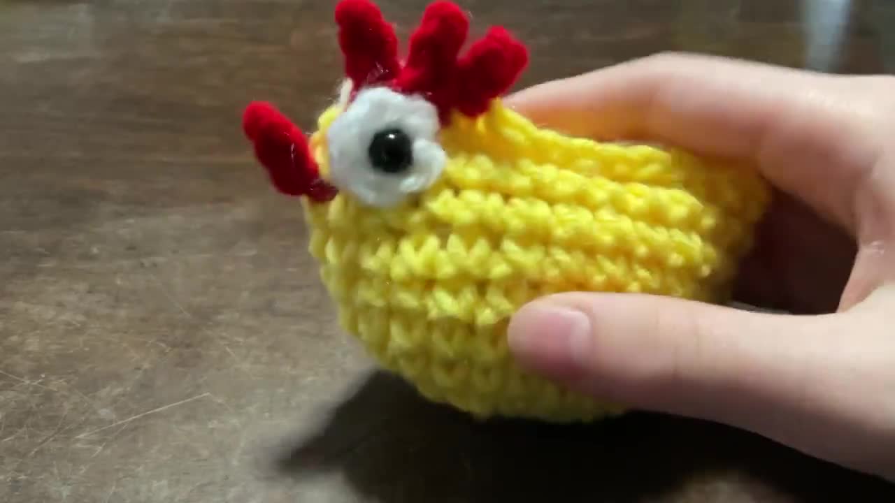 Crochet Chicken Plushie, Little Chick Amigurumi, Crochet Hen