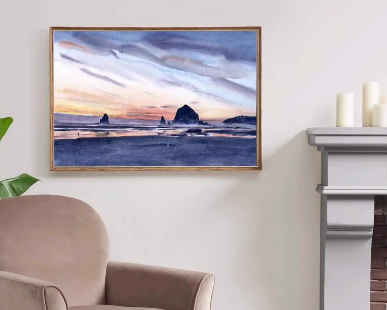 Haystack Rock at Cannon Beach  Paint-by-Number Kits for Adults — Elle Crée  (she creates)