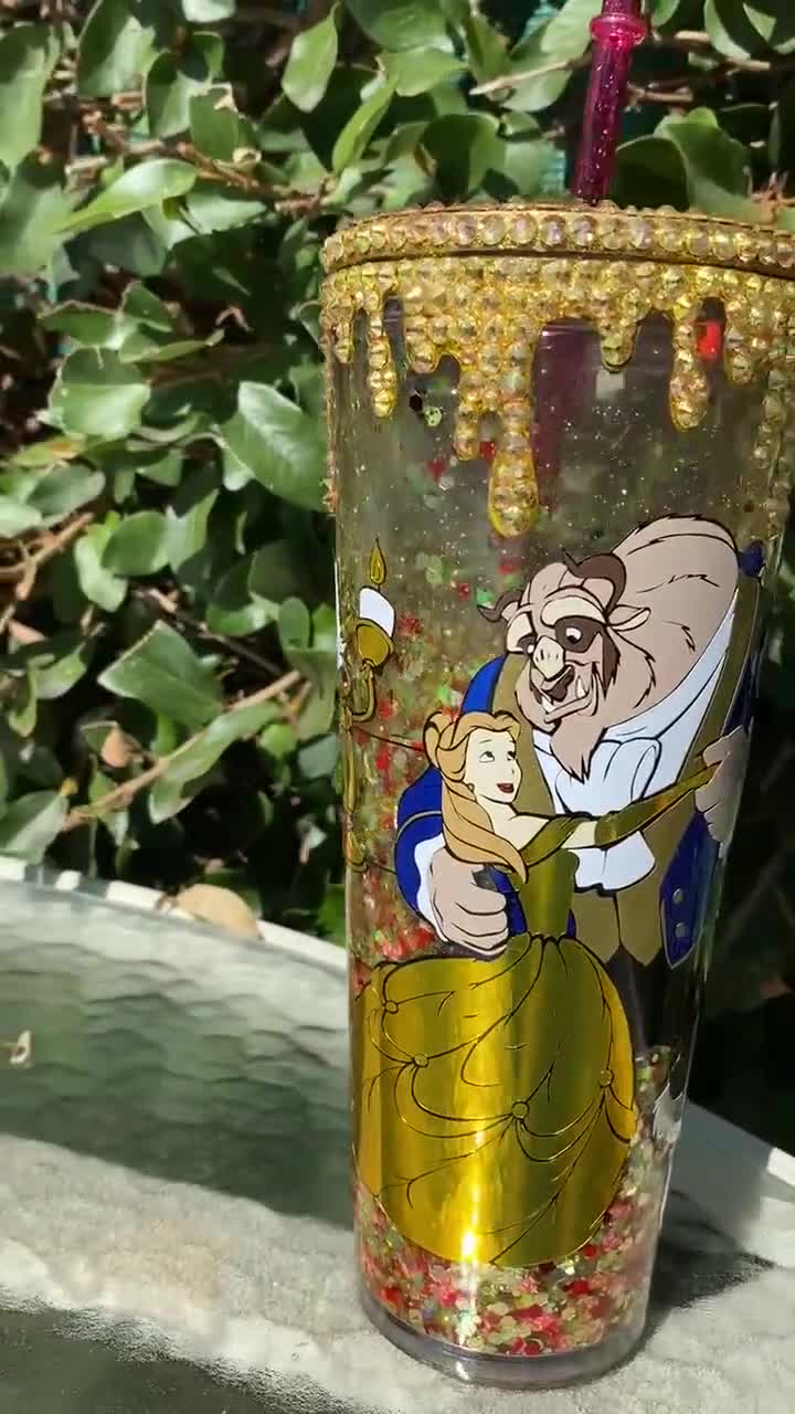 Chip Straw Topper - Custom Tumbler - Tumbler Accessories - Beauty and the  Beast - Disney Accessories - Chip Tumbler