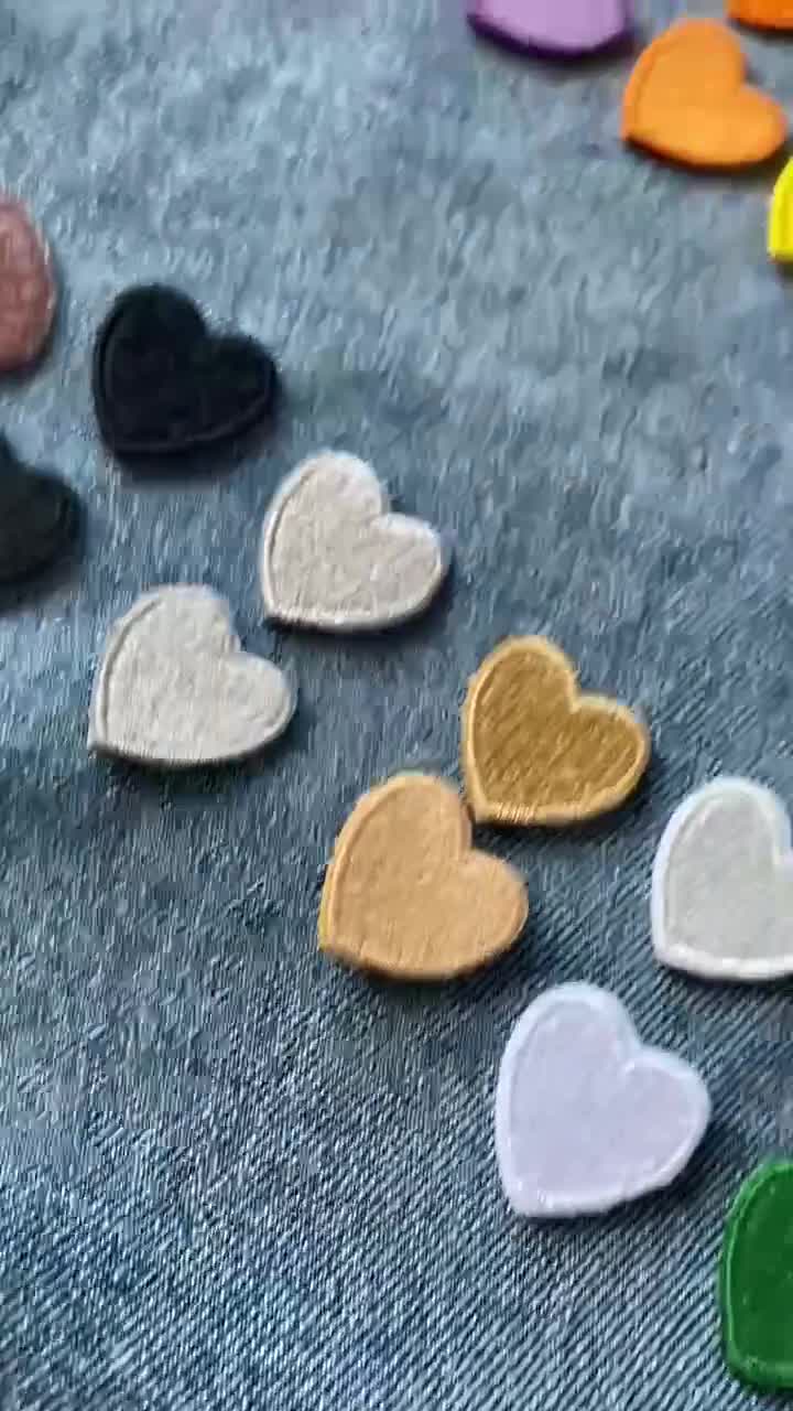 Mini Heart Patch, Iron on Love Applique, Tiny Micro Sew on Badge