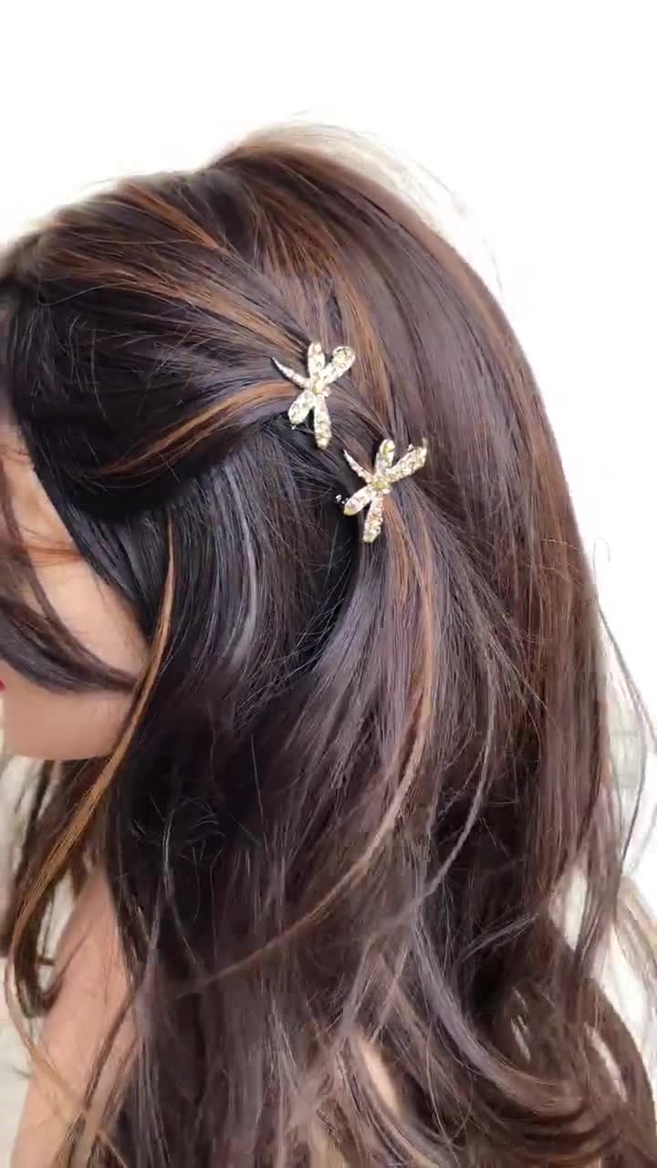 Barrette for Fine Hair, Hair Accessories for Women, Dragonfly Hair Accessory  