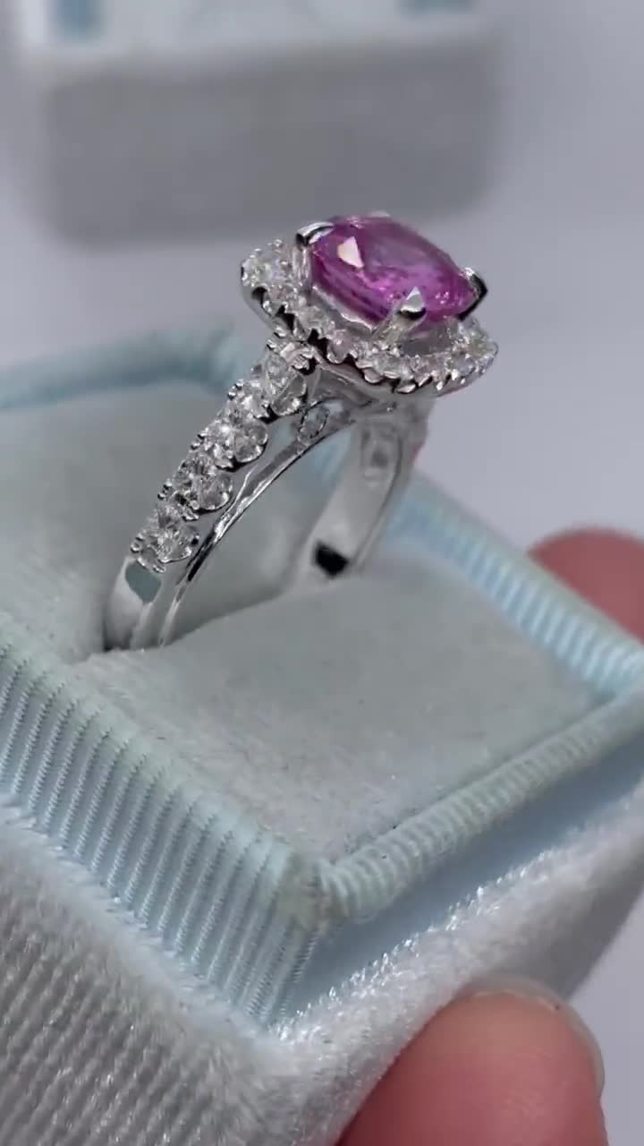 Natural Pink Sapphire Two Stone Ring — Pratima Design Fine Art Jewelry  Maui, Hawaii