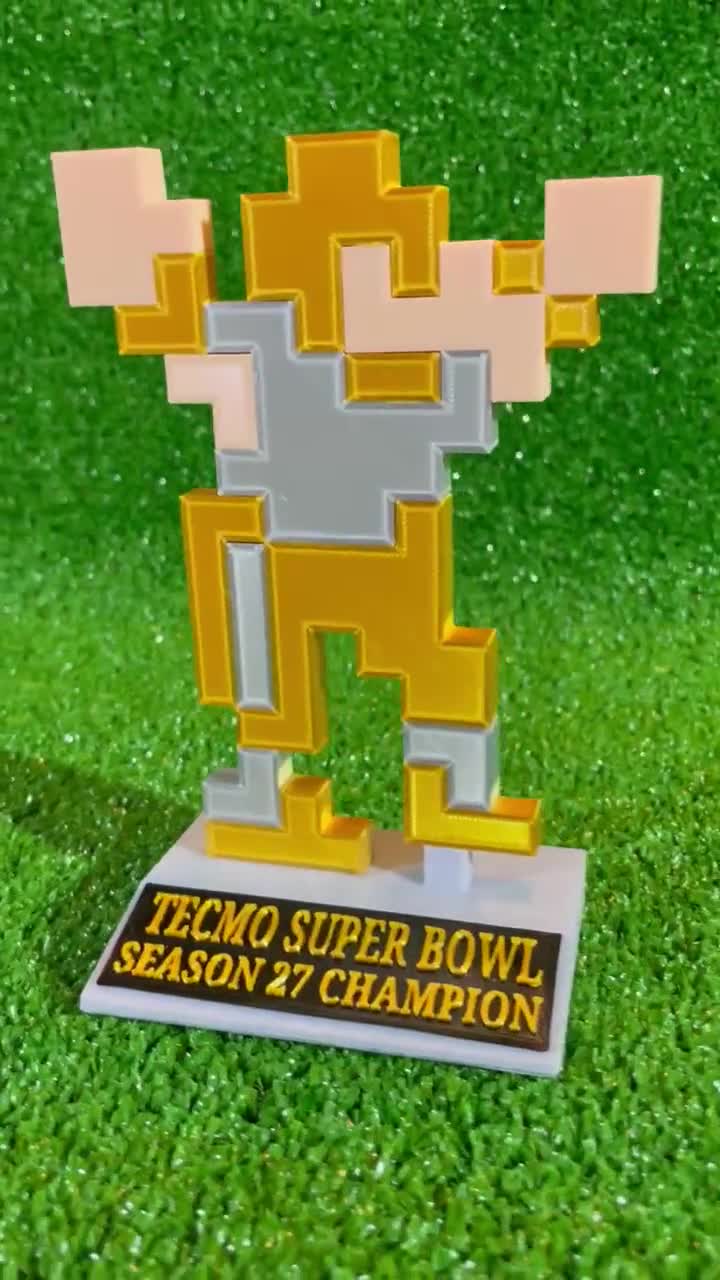 Buy Tecmo Super Bowl Trophy Fantasy Football Custom Celebrating Online in India