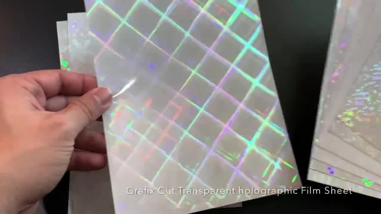 Transparent Self Adhesive Holographic Film Choose Your Pattern 12 Inch X 4  Feet New Pattern 