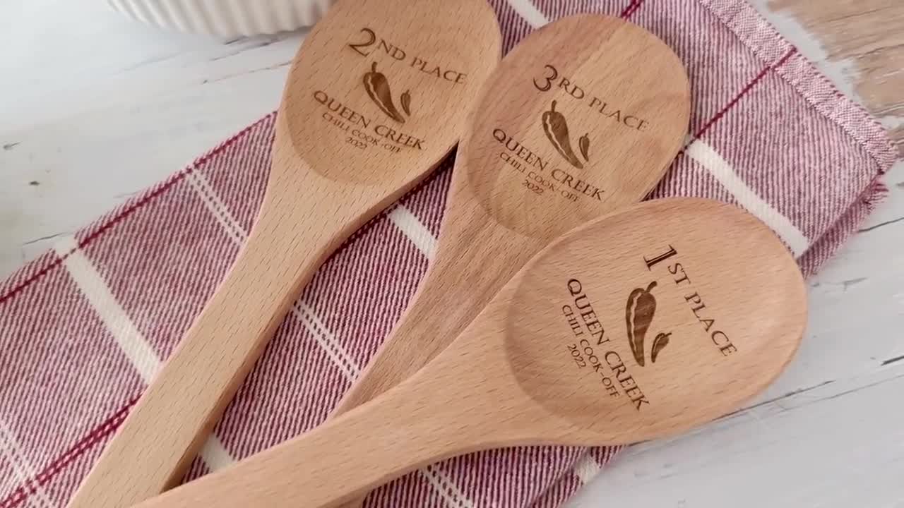 Chili Cook-off, Wooden Spoons, Personalized Wooden Spoon, Custom Wooden  Spoon Favors, Chef Gift, Engraved Wooden Spoons for Event, WS201 