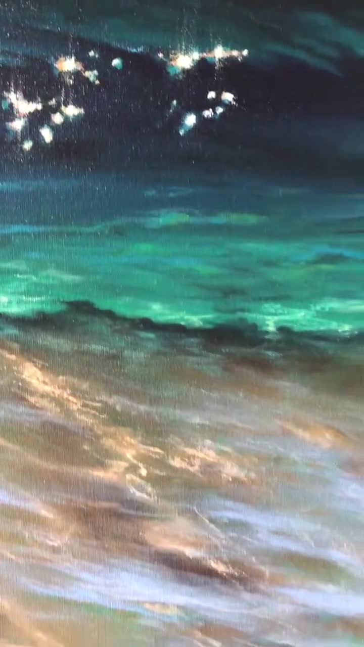 油絵 海の 大きい波絵 油絵 油彩 油彩画 絵 絵画 海と波 日