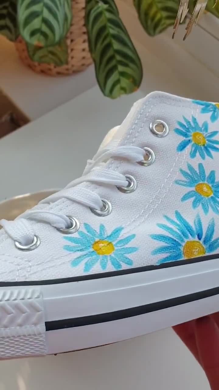 WILDFLOWERS Hand Painted Shoes / Personalised Canvas Trainers