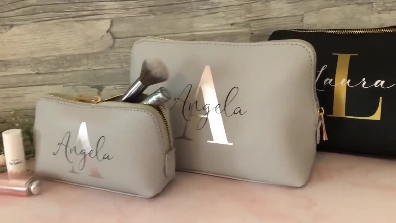 Personalized Cosmetic Bag with Name - The White Invite