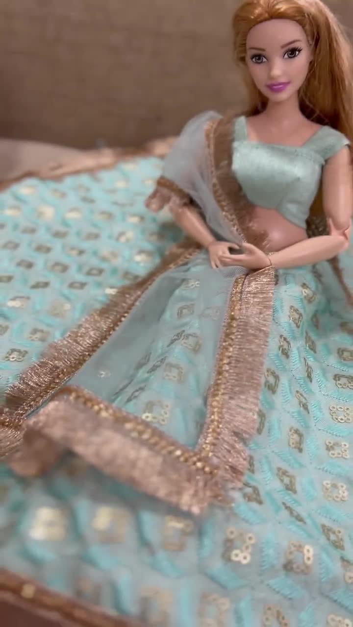 Barbie Dress Doll Clothes Indian Doll Clothes Indian | Etsy | Designer  lehenga choli, Pakistani formal dresses, Mehendi outfits