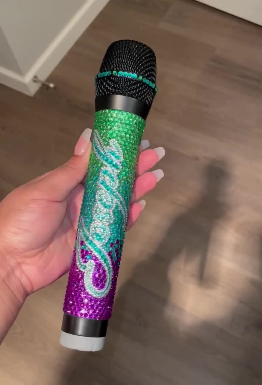 Full Bling Microphone Wireless Mic Included