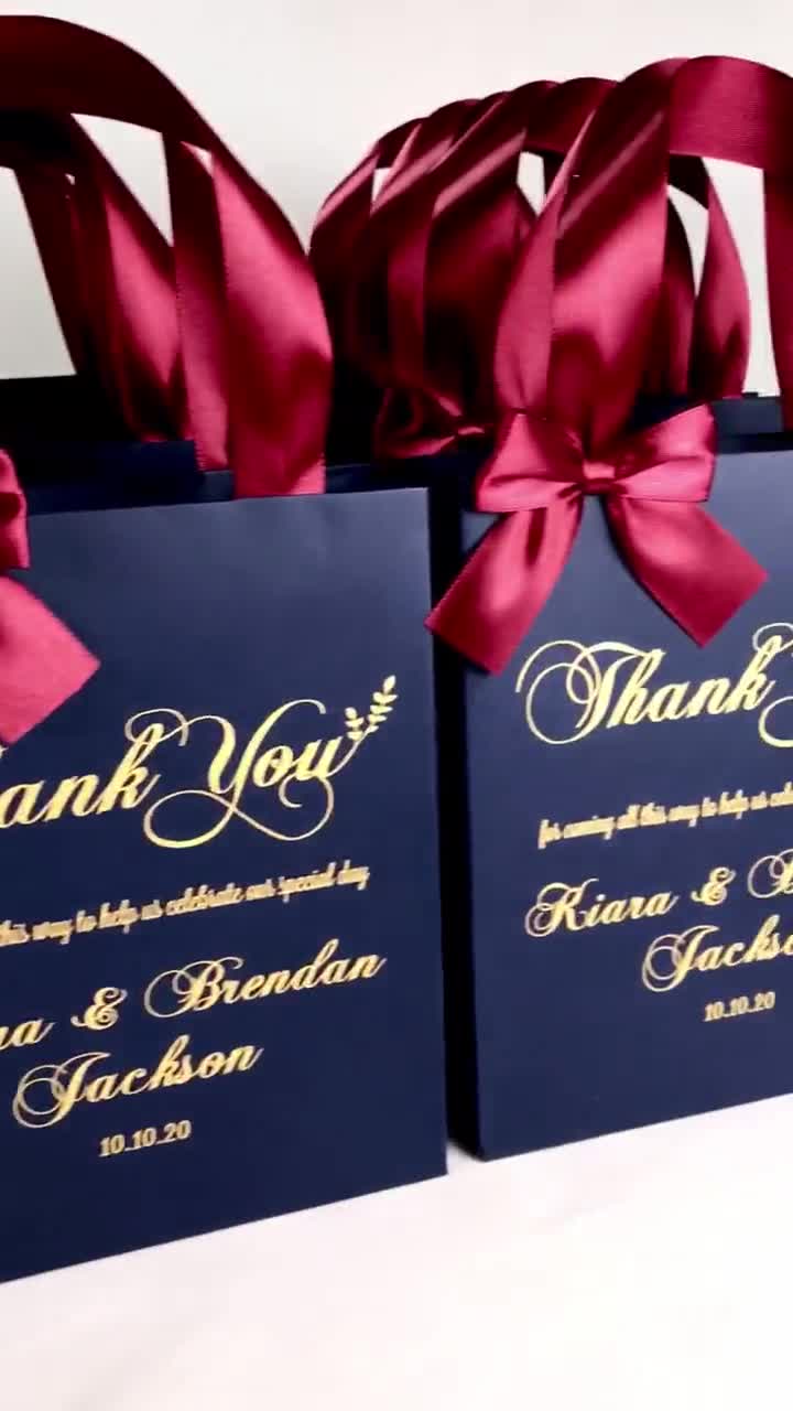 80 Pcs Gold Wedding Welcome Bags for Hotel Guests Bulk Thanks