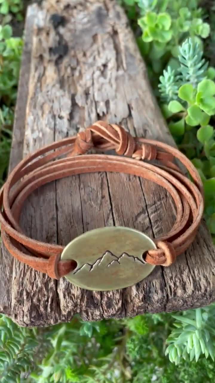 Leather Mountain Bracelet