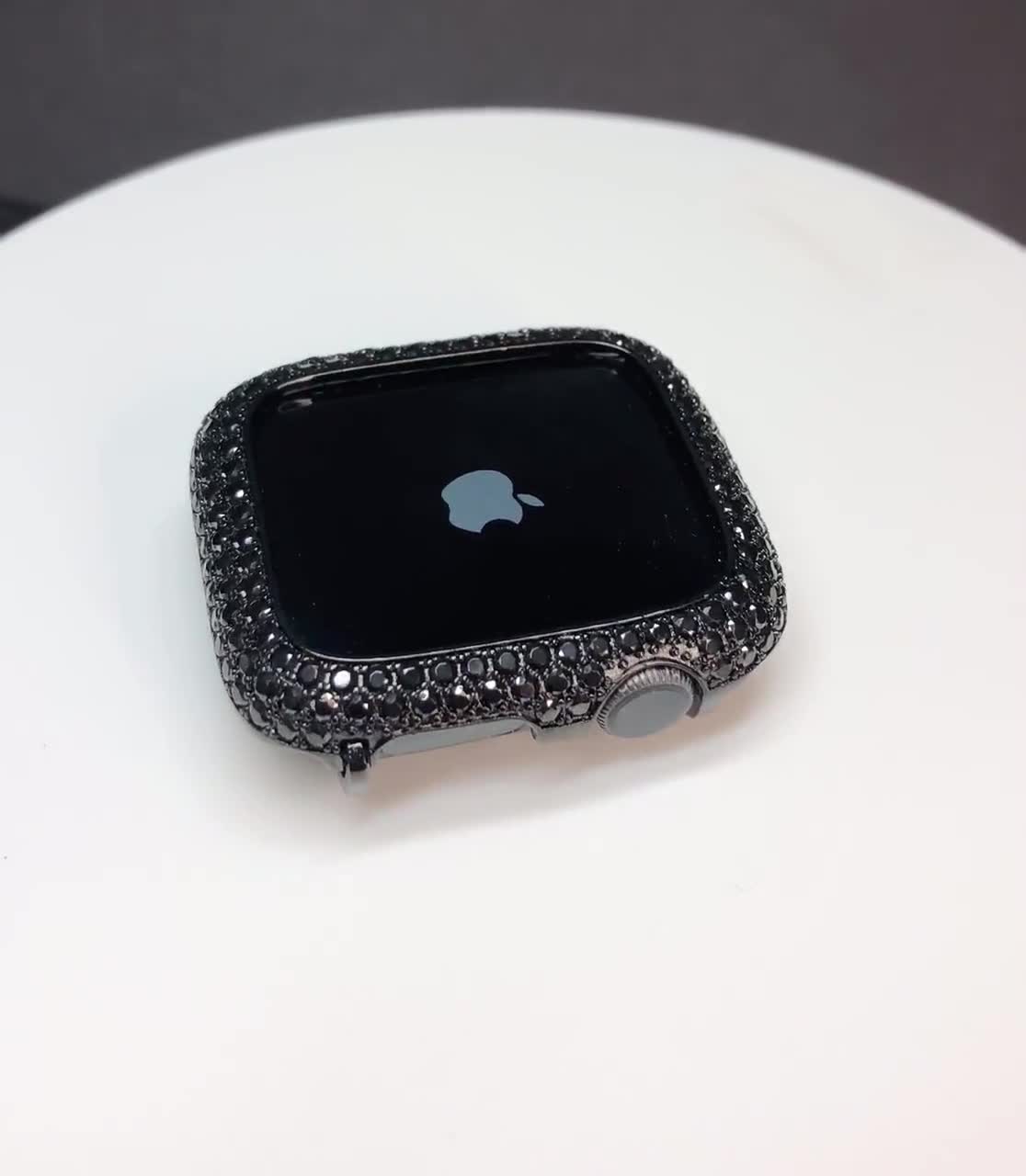 Apple Ultra 49mm Black bling lab Diamond Apple watch case +Apple watch band