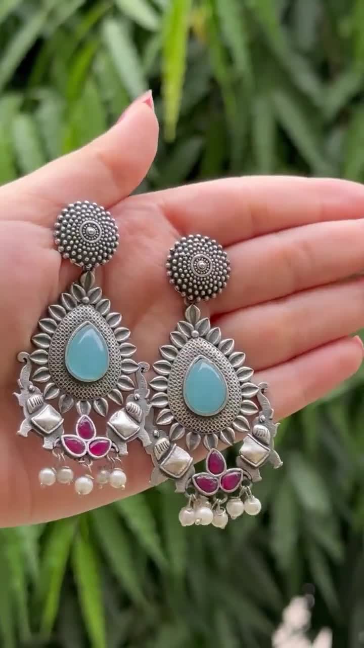 Desert nirvana deals blue earring silver