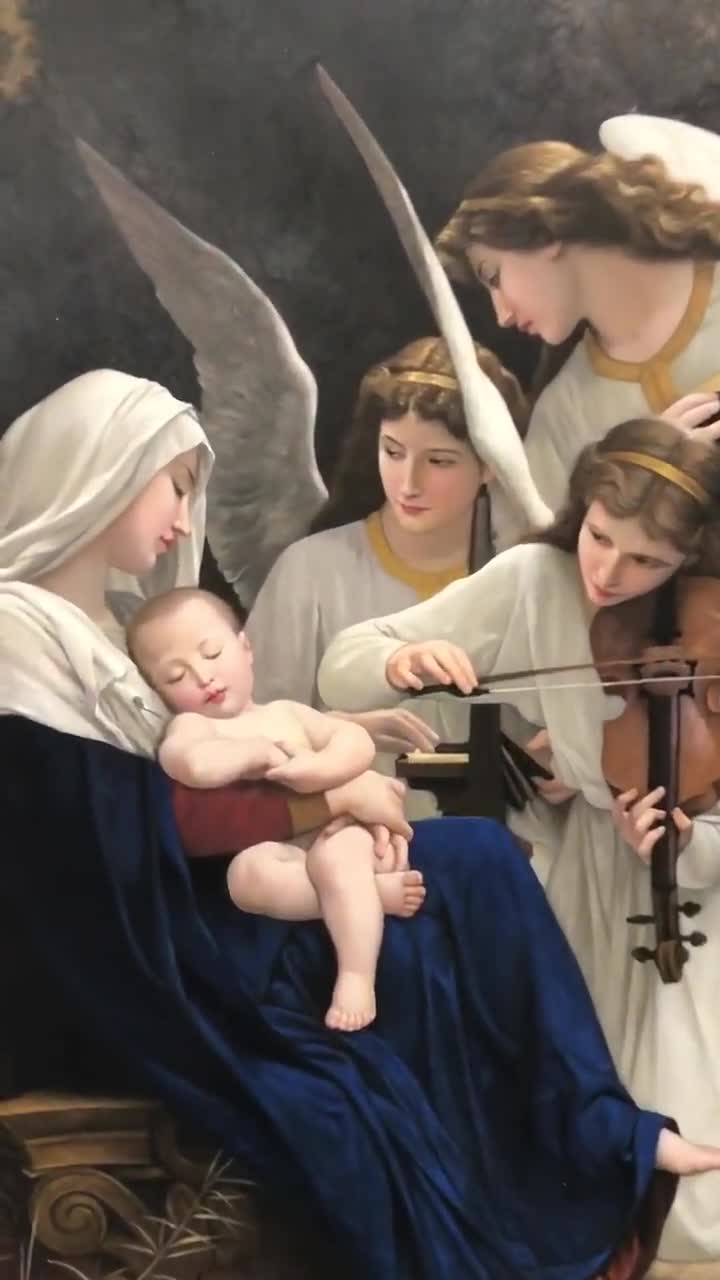 William-adolphe Bouguereau Song of the Angels, High Quality