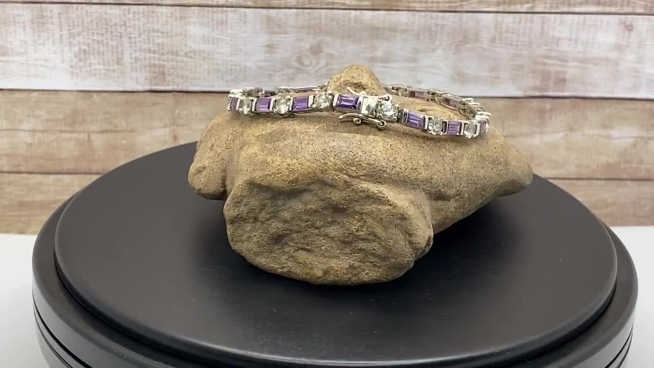 FAS 925 Sterling Silver Women's Bracelet With Semi-precious
