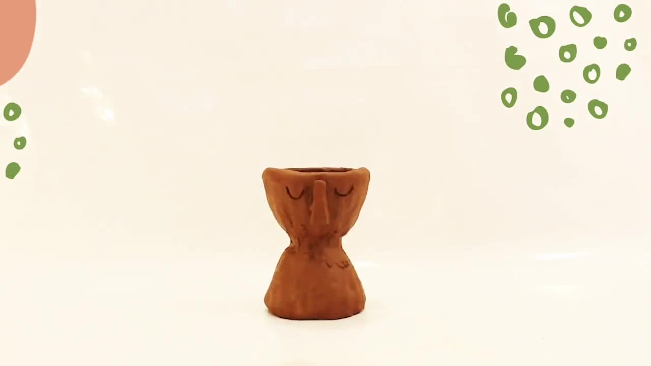 Clay Pottery Kit for 3 Craft Your Own Plant Pot at Home. Air Drying Clay.  Christmas Party Game. Festive Family Activity 