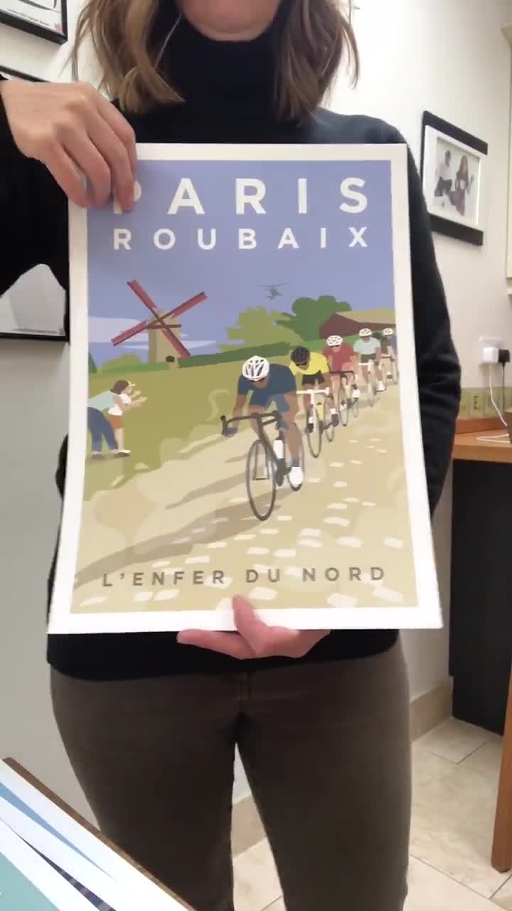 Full Monument Set (10% discount) Cycling Art Prints • Paris Roubaix, Ronde  Van Vlaanderen, Milan Sanremo, Liège Bastogne Liège, Il Lombardia