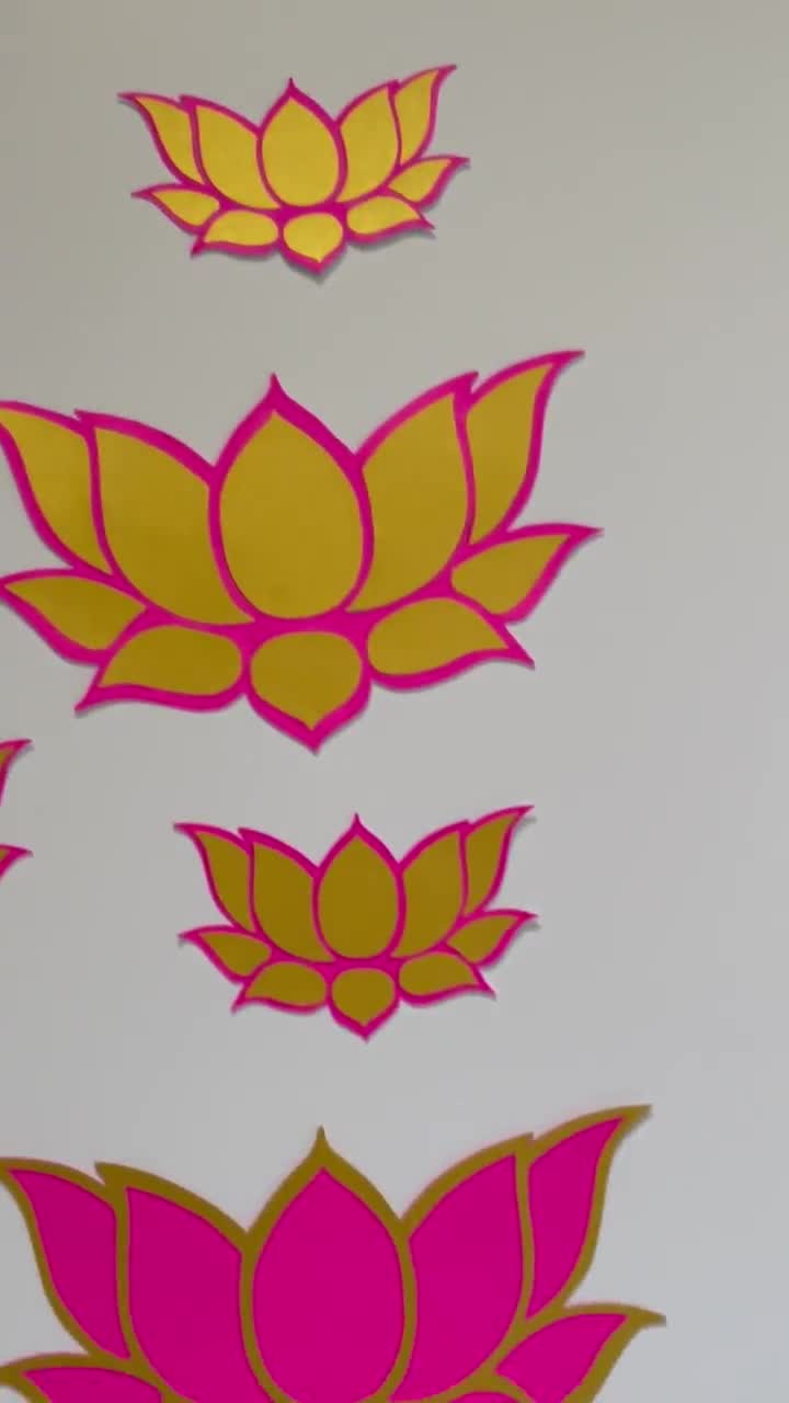 Set of 6- Card Stock Lotus Cutout/lotus Shapes Paper Cuts/lotus