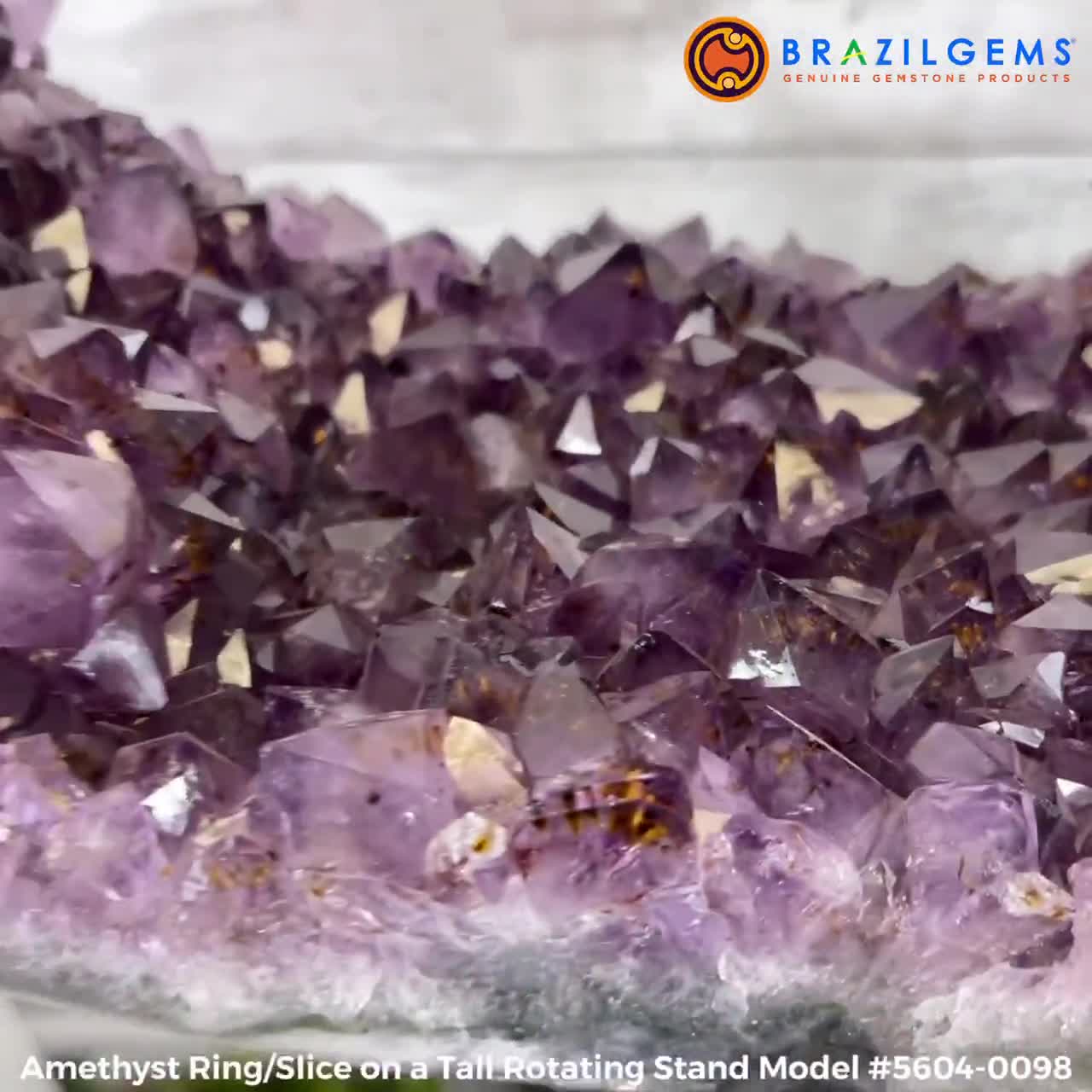 NUTSOUTDOOR BRIESTA amethyst ブリエスタ アメジスト Super Quality Brazilian Amethyst Slice/ring on a Tall