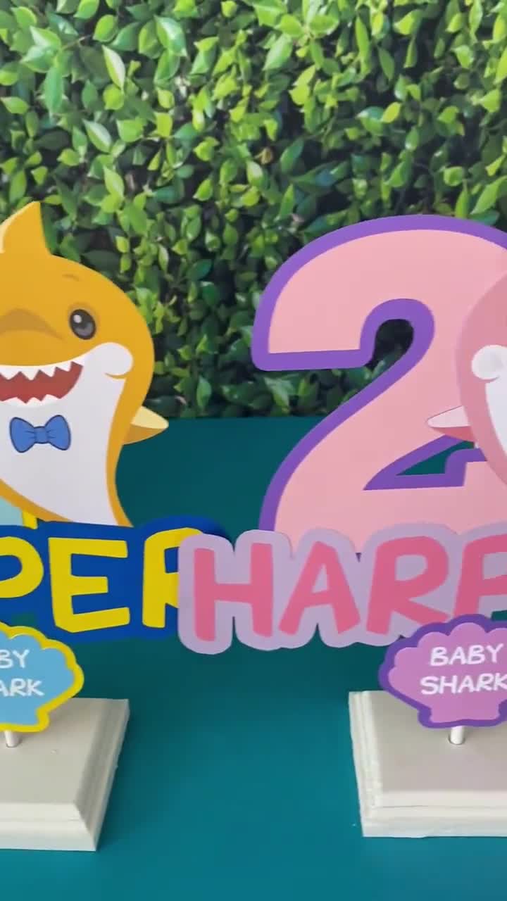 Baby Shark Centerpiece, Baby Shark Table Decor, Baby Shark Party