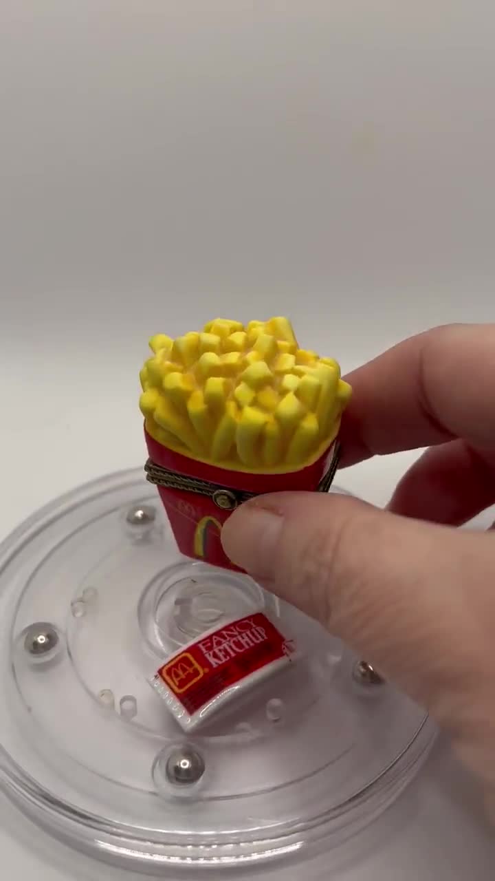 Mcdonald's French Fry Porcelain Hinged Box With Ketchup Packet