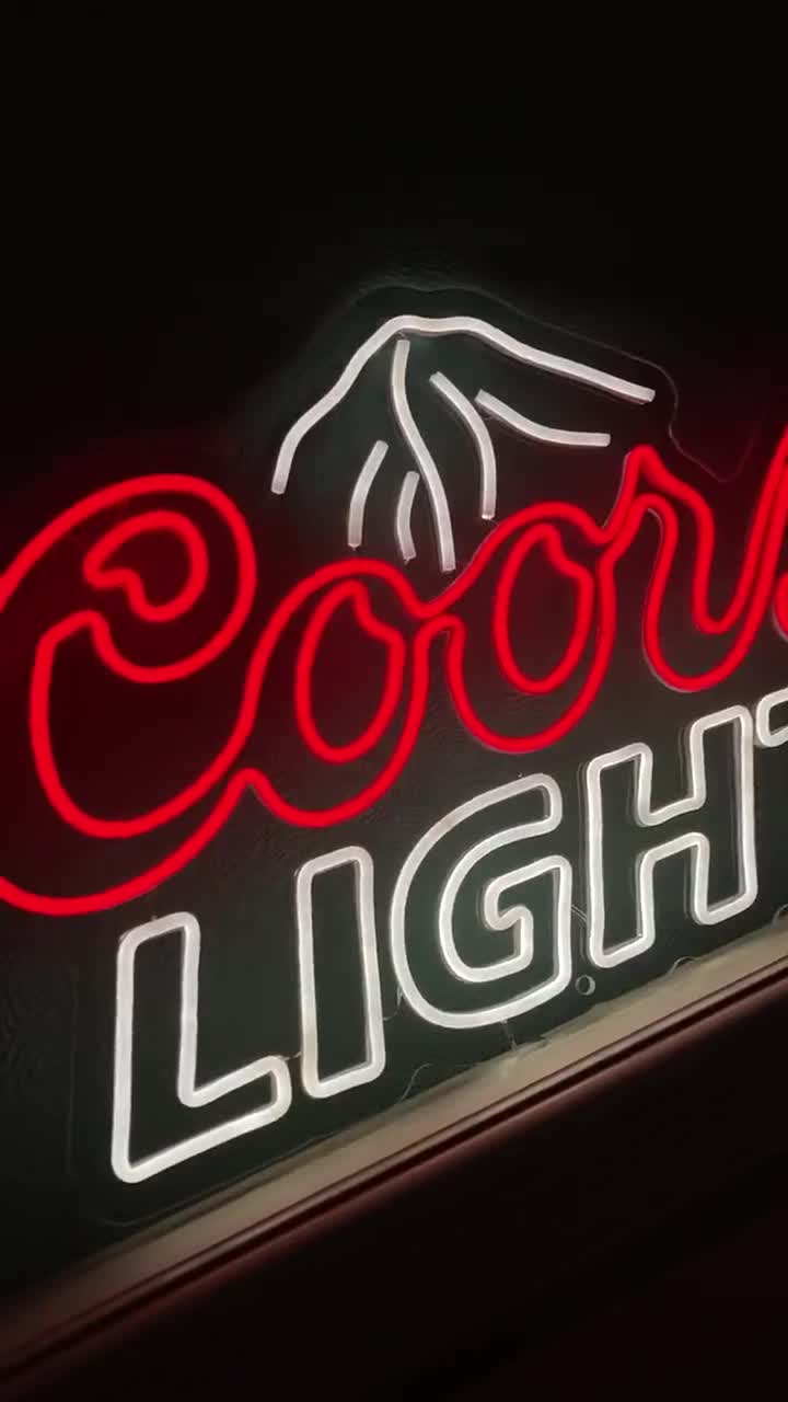 Coors ヴィンテージ 70年代 貴重 ライトサイン 電飾 ネオンサイン Stroh's BEER ビンテージ ネオンデザイン ライトサイン ｜ glow