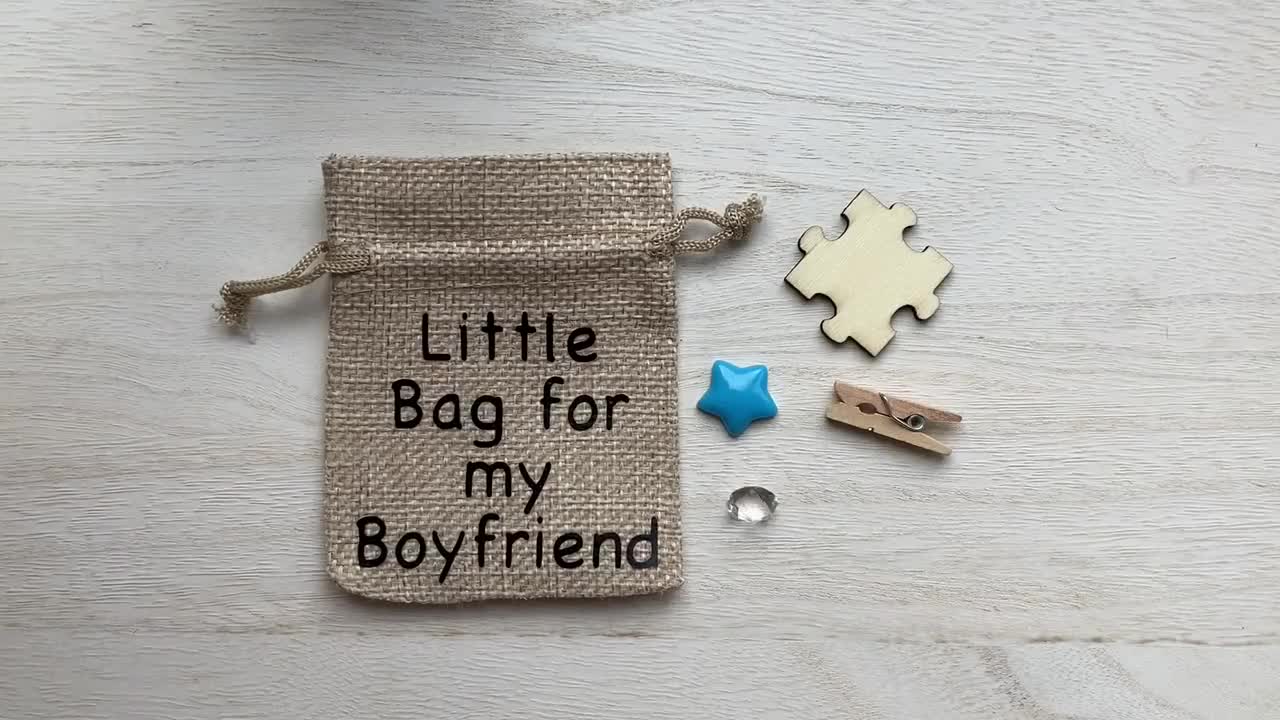 Little Bag for My Boyfriend, Valentines Day Gift, Birthday Gift,  Anniversary Gift, Thoughtful Gift, Token Gift, Keepsake 