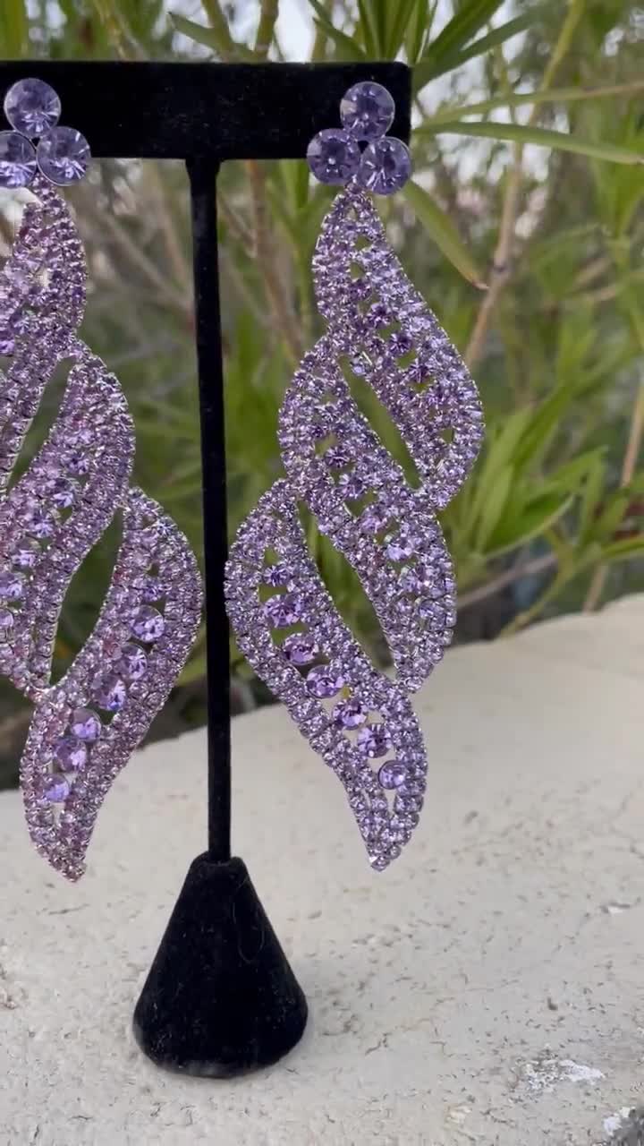 【BLACKPURPLE】23FW★ Luminary symbol earrings February Purple Eternity Circle Stud Earrings | Sterling