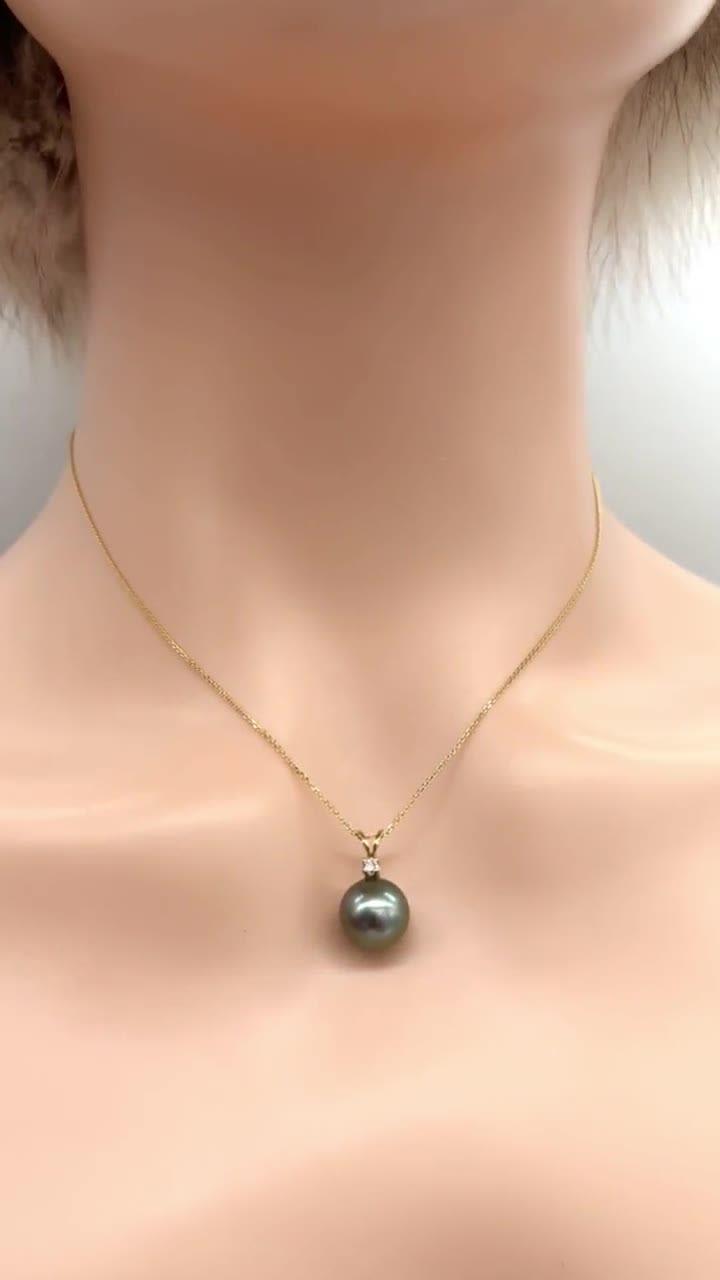 ネックレス・ペンダント roaju PEARL POINT NECKLACE 5BNY849 Teardrop Baroque Pearl Pendant Necklace, 9-12mm, 4A – PERLVOYA