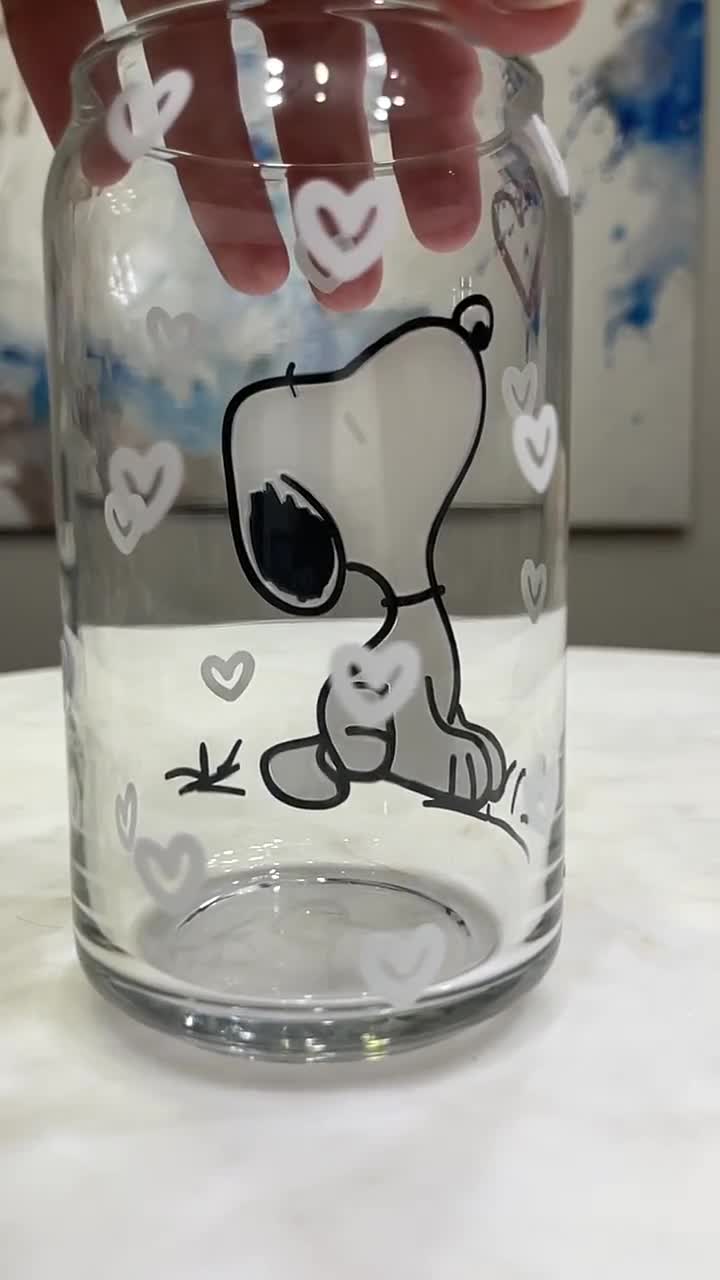 Snoopy Wine Glass Custom Snoopy Cup Personalized Snoopy -  in 2023