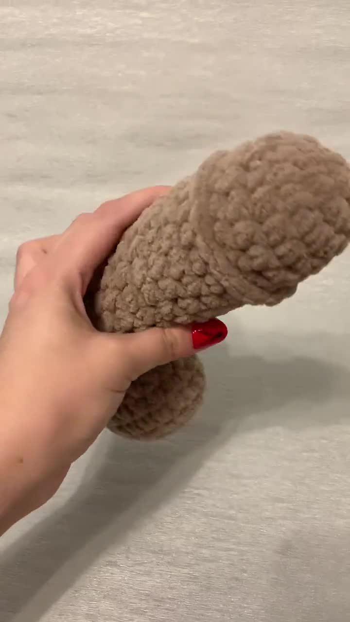 Easy crochet pattern PDF plush penis toy, neck pillow dick