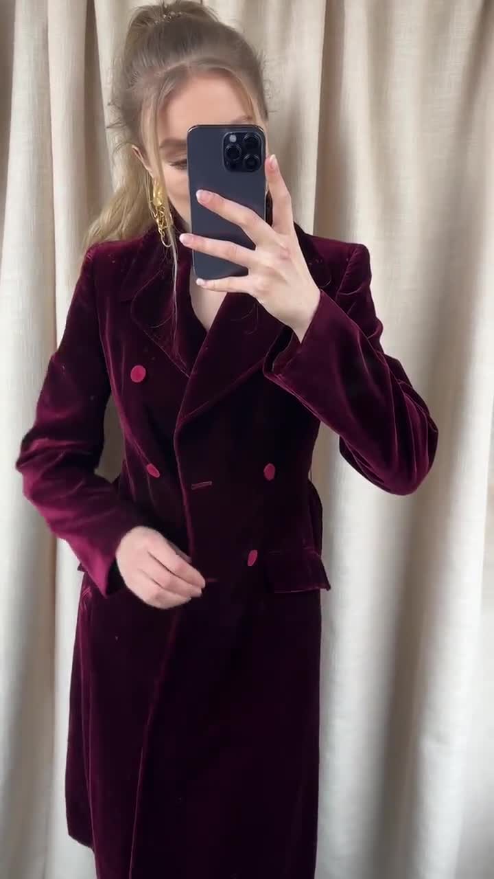 ジャケット・アウター gian franco ferre 80s velvet maxi coat gian franco ferre 80s velvet maxi coat