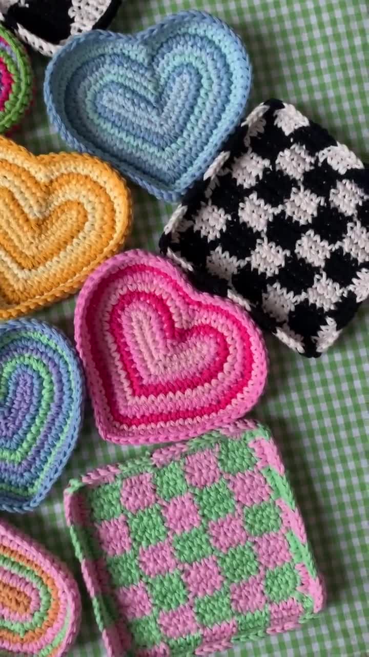 Crochet Coaster, Coasters, Y2K Home Decor, Crochet Coasters, 2000s, Y2K,  Crochet Flower, Flower Coasters, Danish Pastel, Dopamine Decor 