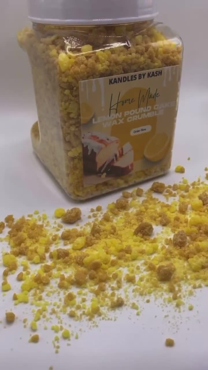 Lemon Pound Cake Wax Crumbles, Wax Melt, Fake Food, Dessert Candles