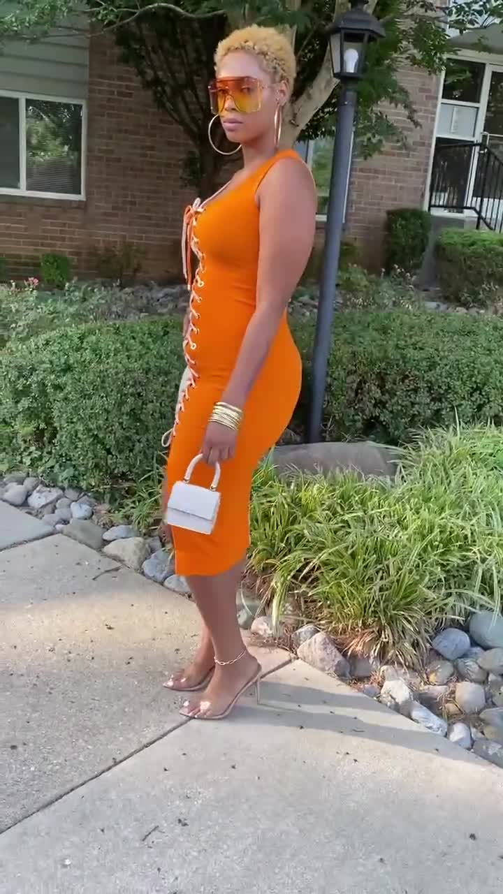 Two-Toned Lace-Up Dress, Color Block, Spring Summer Two-Toned Lace-Up Dress, Color Block, Spring Summer