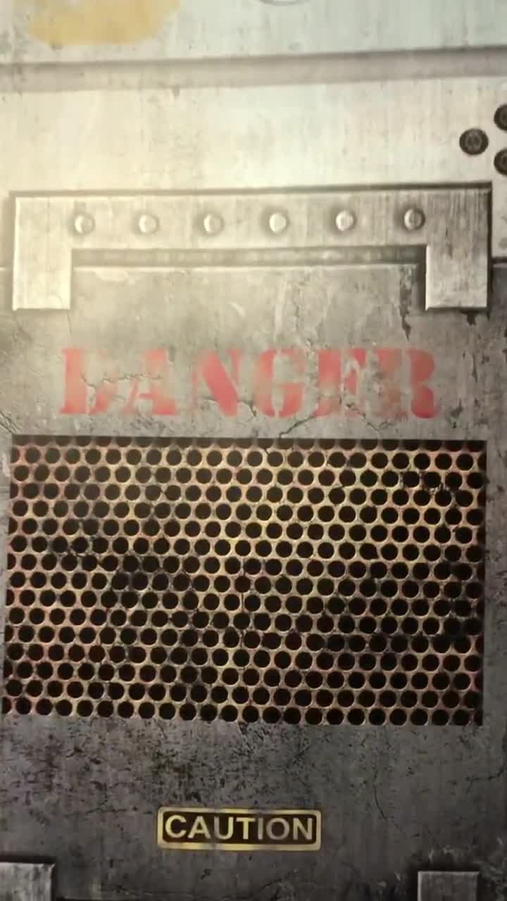 Sci-fi Bunker Core Armored Metal Door Peel & Stick Door 
