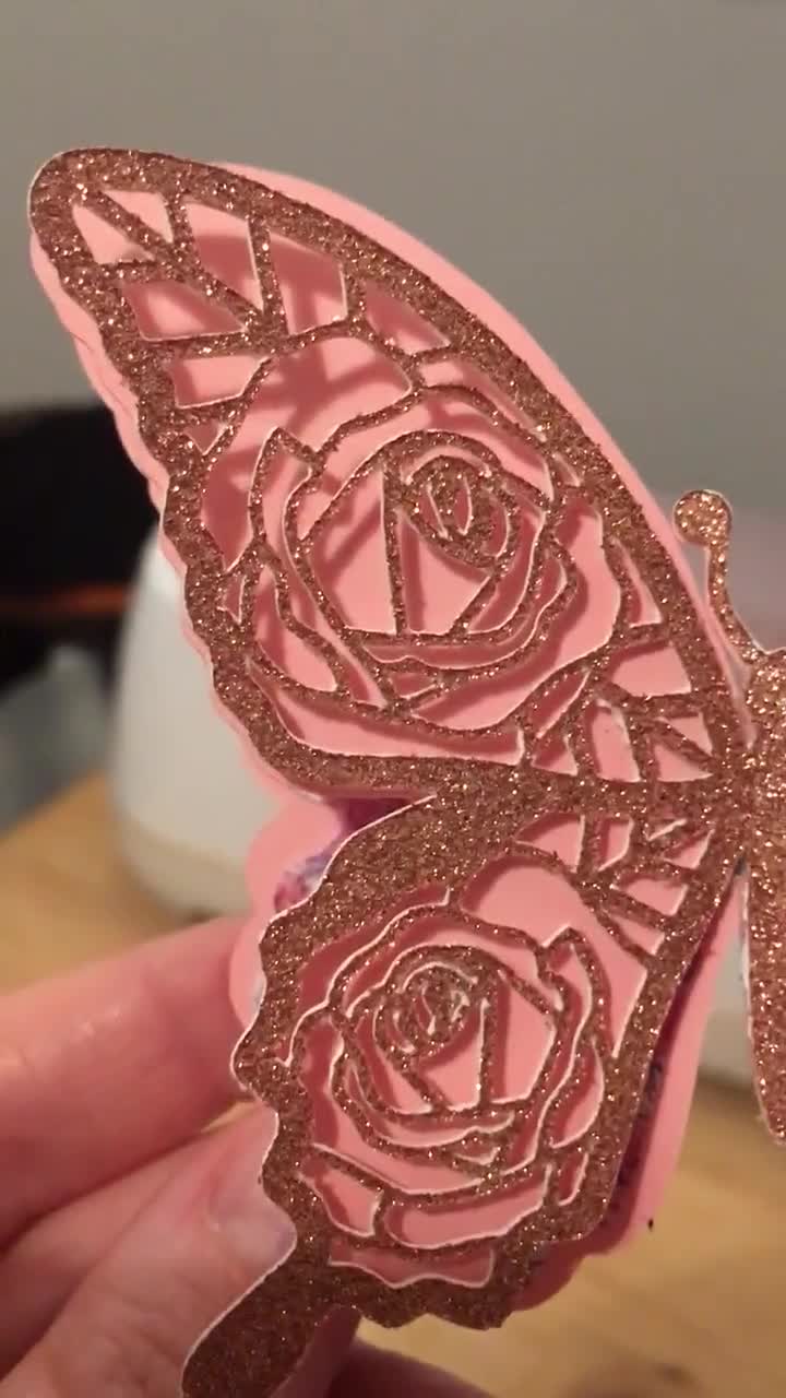 Sagome adesive 3D farfalle argento