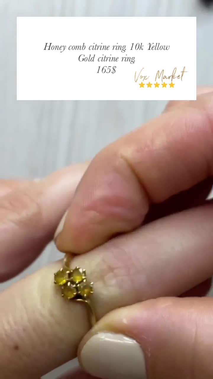 10kt gold honey citrine outlets ring