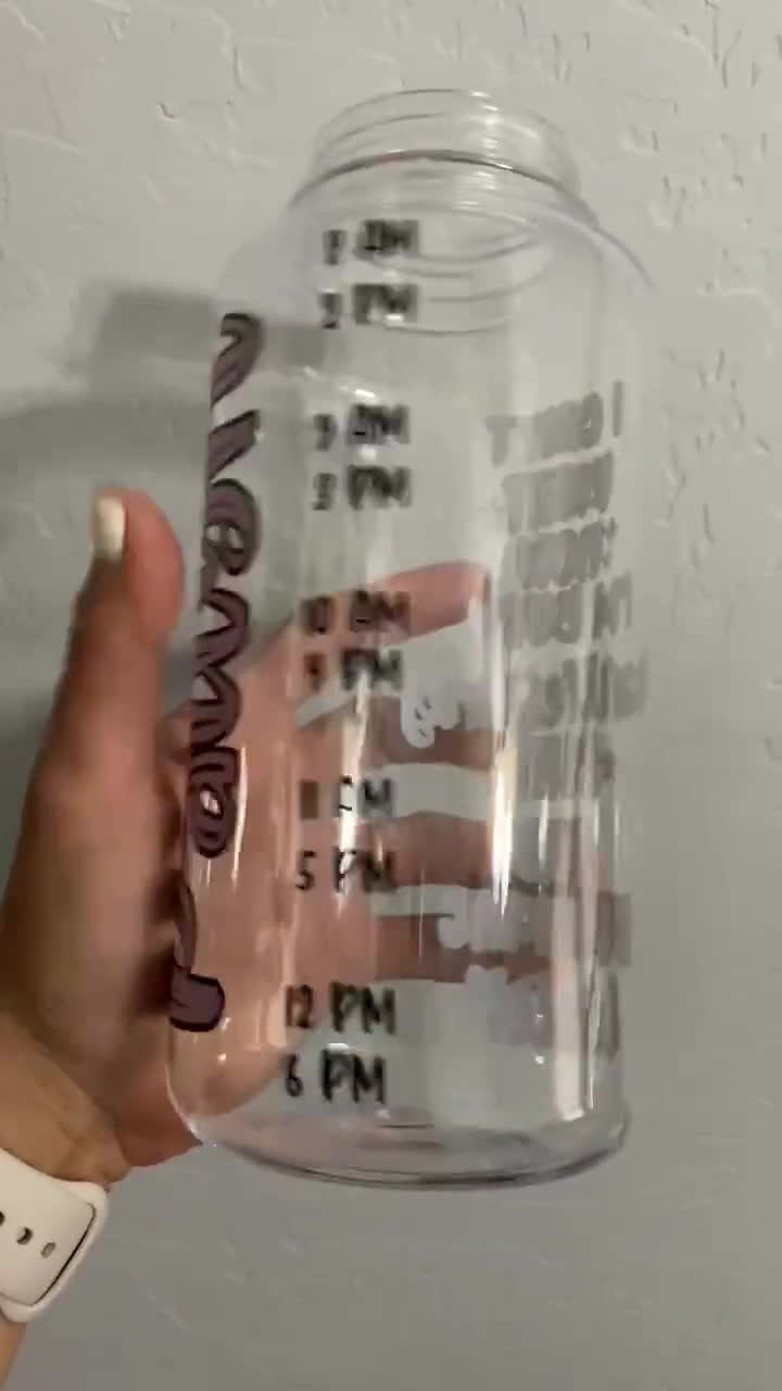 Manifesting Shit And Drinking Water - Personalized Water Tracker Bottle