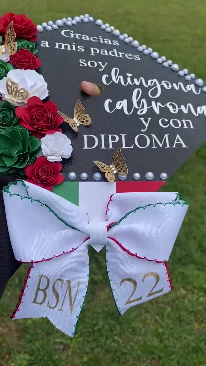 Mexican Inspired Graduation Cap Toppers – La Catrinita Crafts