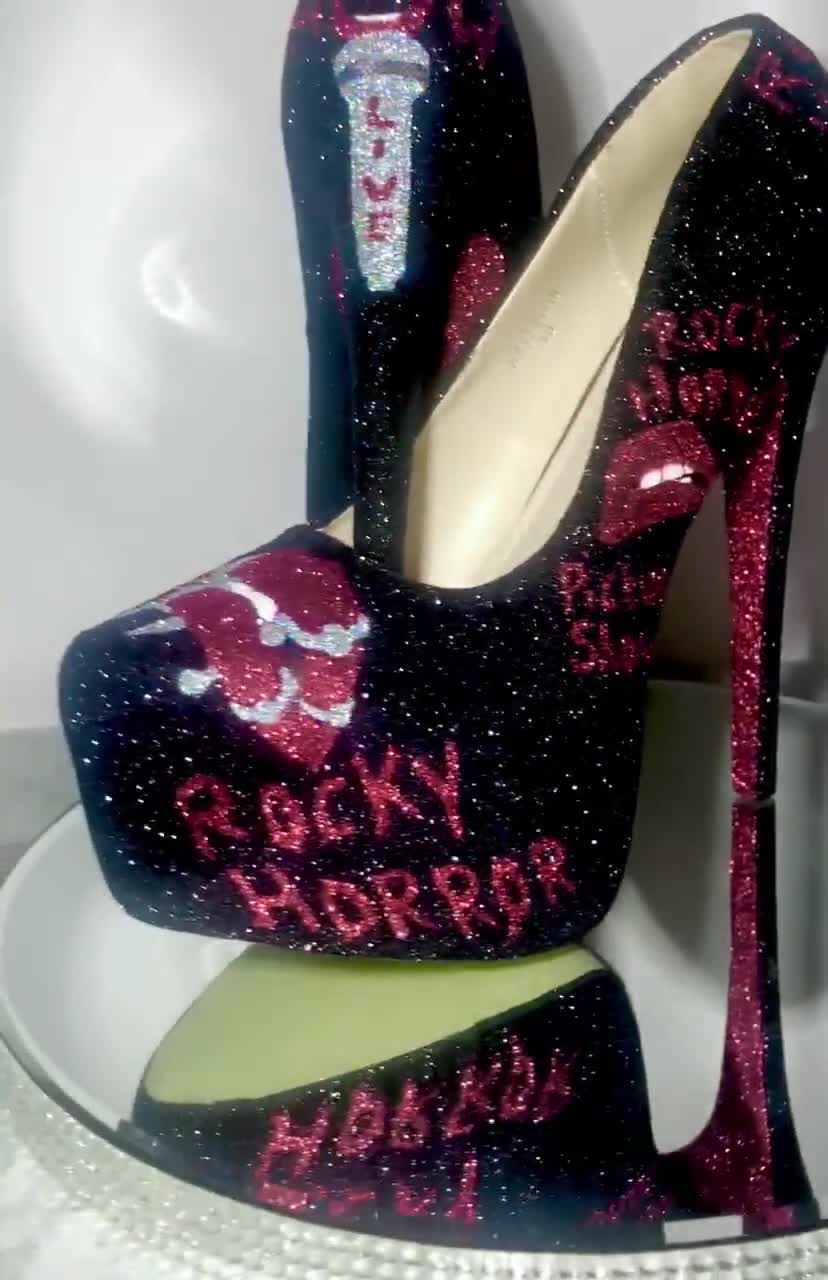Rocky Horror Women's High Heel Shoes Cosplay Custom Shoes 