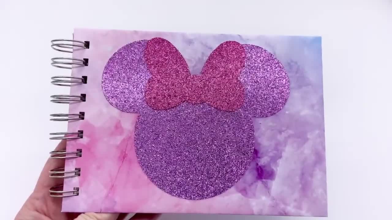 Libro de autógrafos de Disney Minnie Mouse Rainbow Acuarela Disney World  Disneyland Memory Book Álbum de firmas -  México