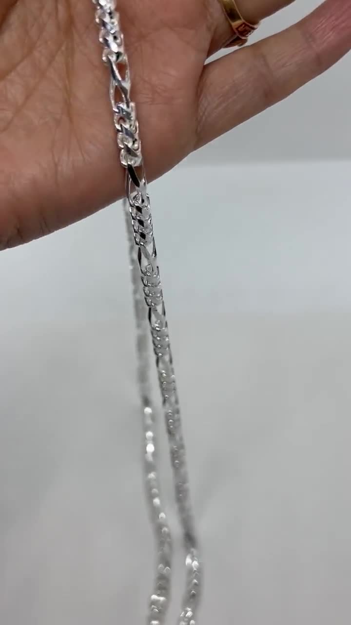 5mm 925 Rope Diamond Cut Chain Solid Sterling Silver Real Men