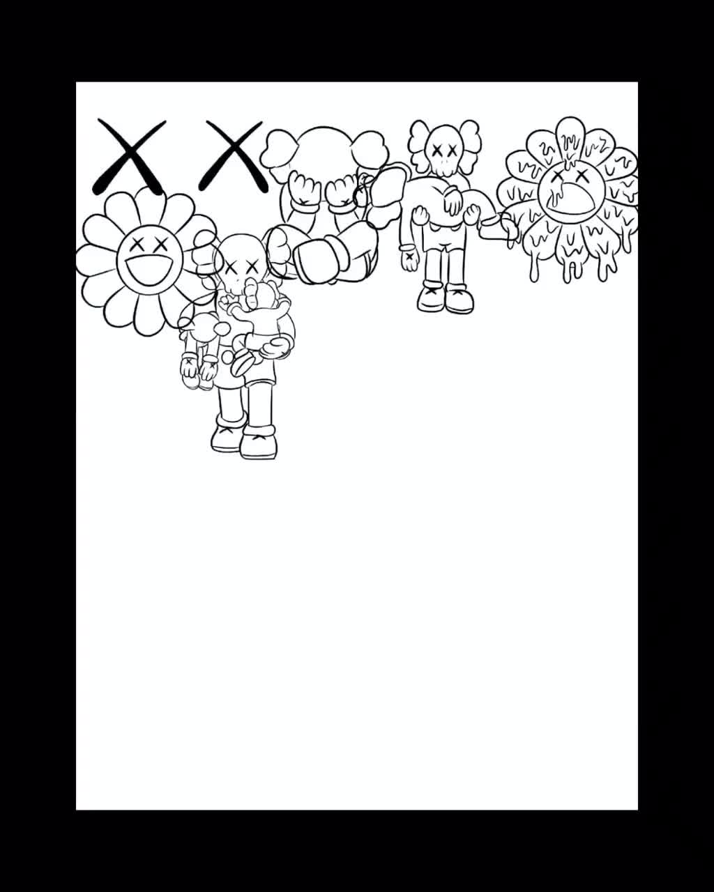 KAWS aka Brian Donnelly Mickey Mouse Unplugged  Kaws wallpaper Easy  canvas art Mini canvas art